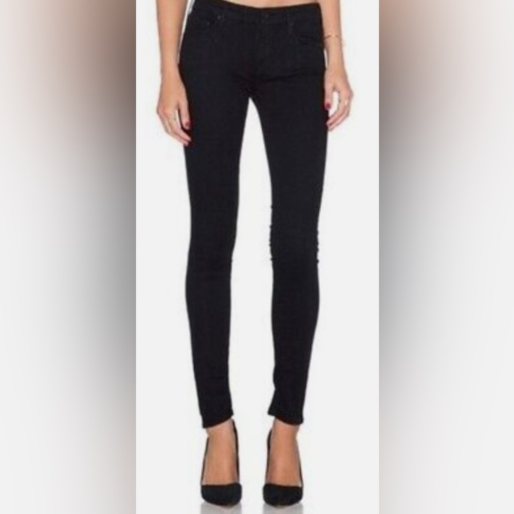 MOTHER The Charmer Black Jean size 25 inseam 25/rise 8